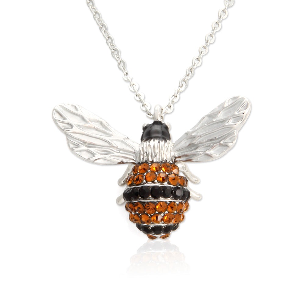 Crystal Bumble Bee Necklace