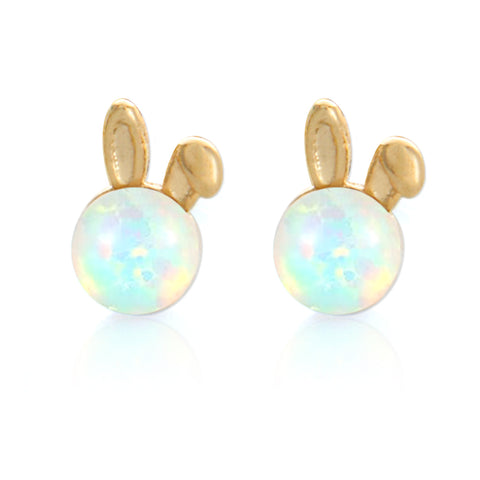 Opal Baby Bear Studs Earrings