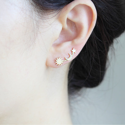 Star Constellation Ear Climber Earrings