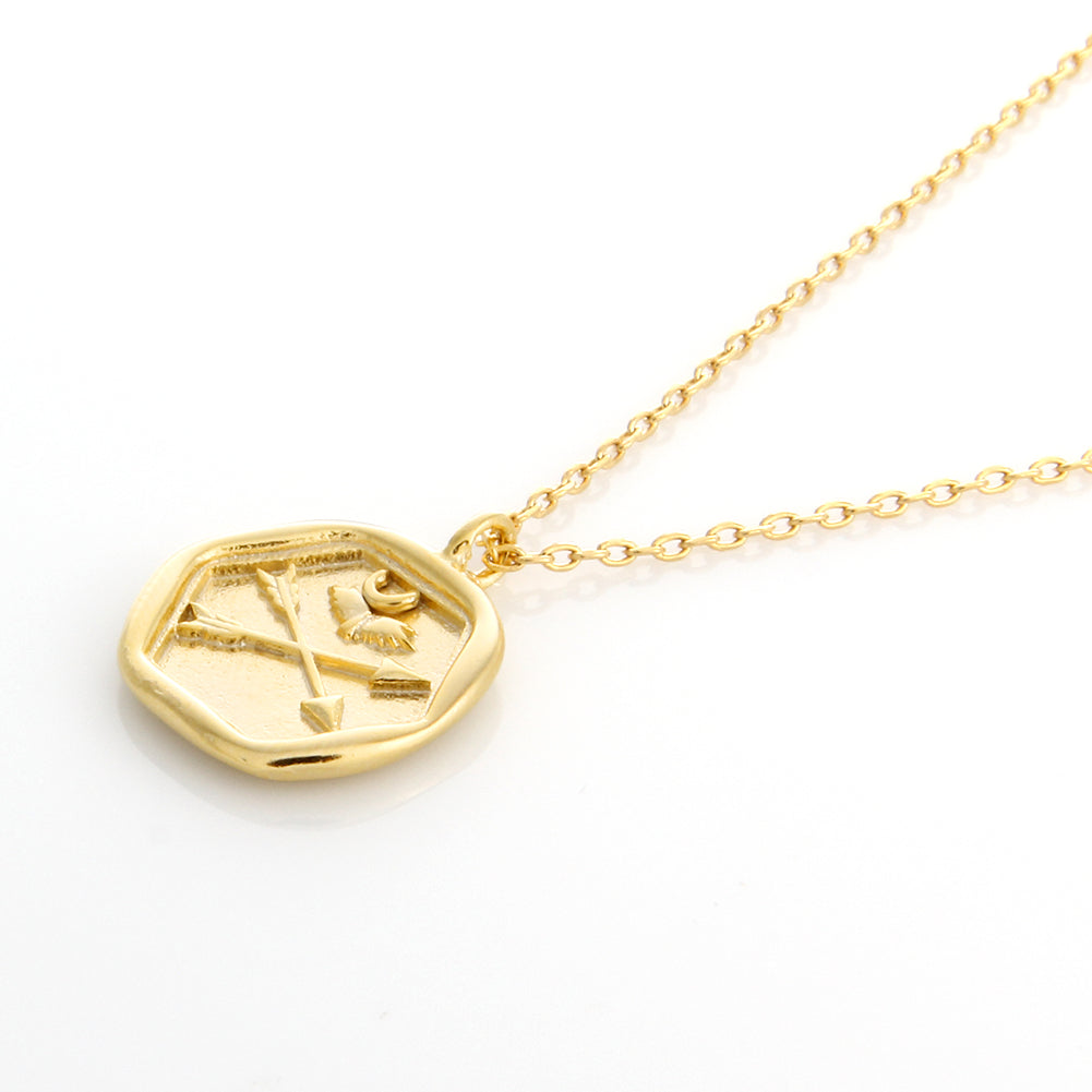 Crossed Arrows Wax Seal Necklace