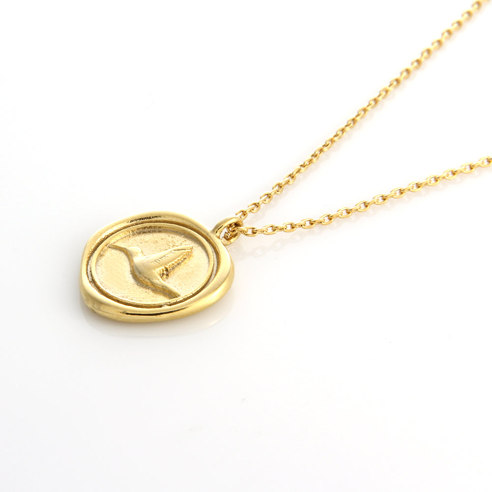 Hummingbird Wax Seal Necklace