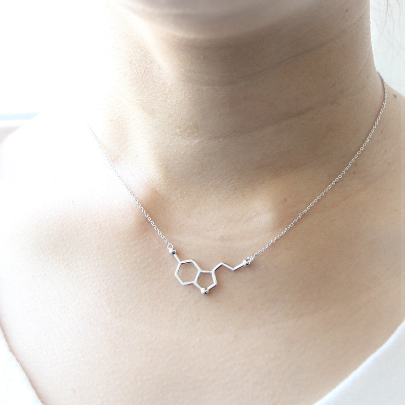 Serotonin Molecule necklace