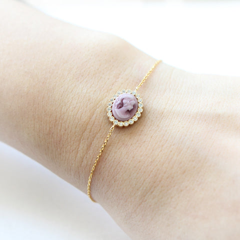 Tiny heart and Love You Bracelet in gold