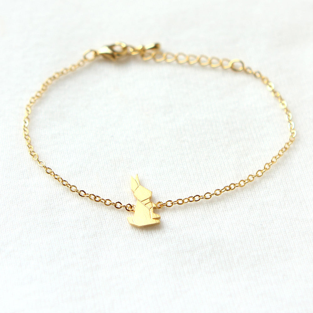 Origami rabbit bracelet