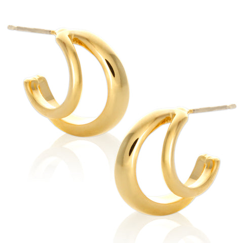 Candy Flower Gold Huggie Hoop Earrings