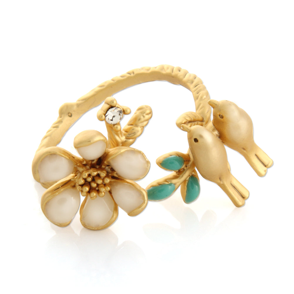 Birds and Flower Ring
