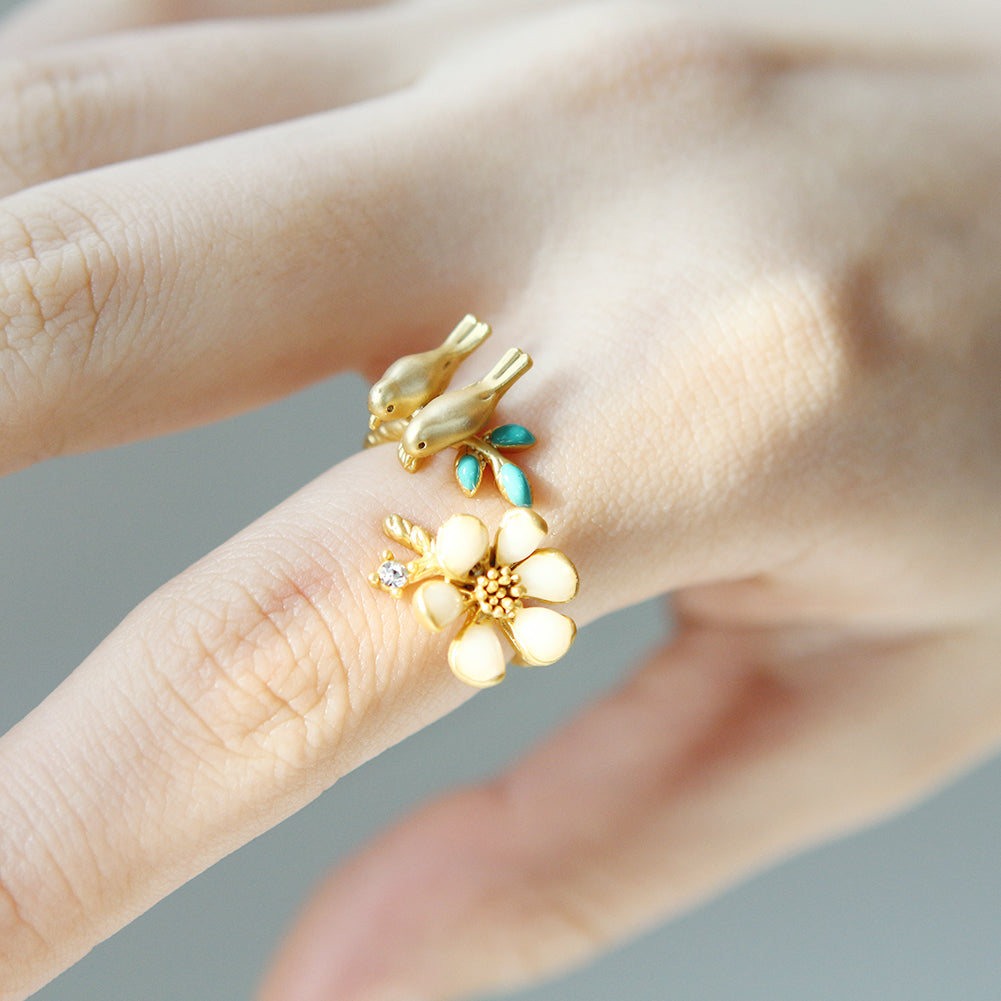 Birds and Flower Ring