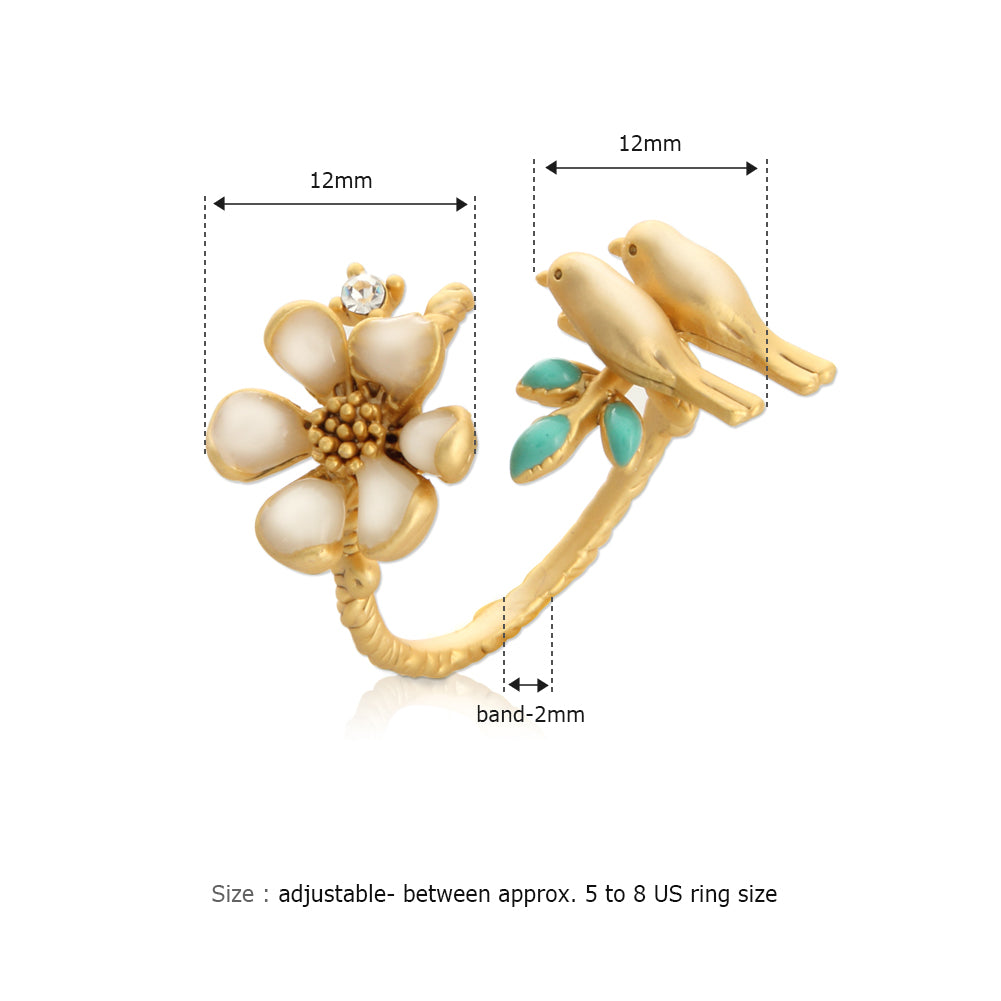 Birds and Flower Ring