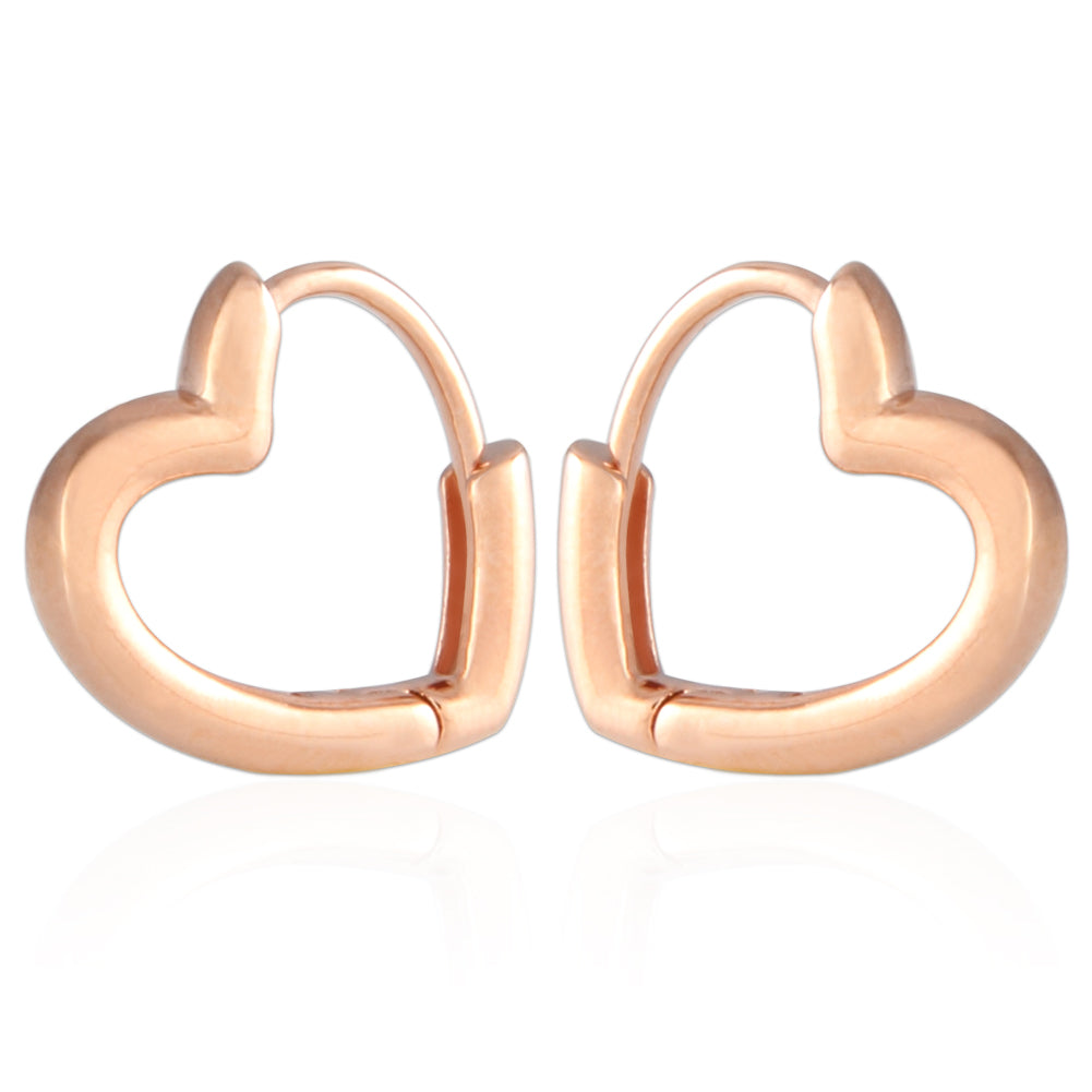 Heart Shape Huggie Hoop Earrings