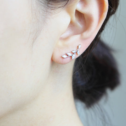 Starburst Ear Climber, pin earrings