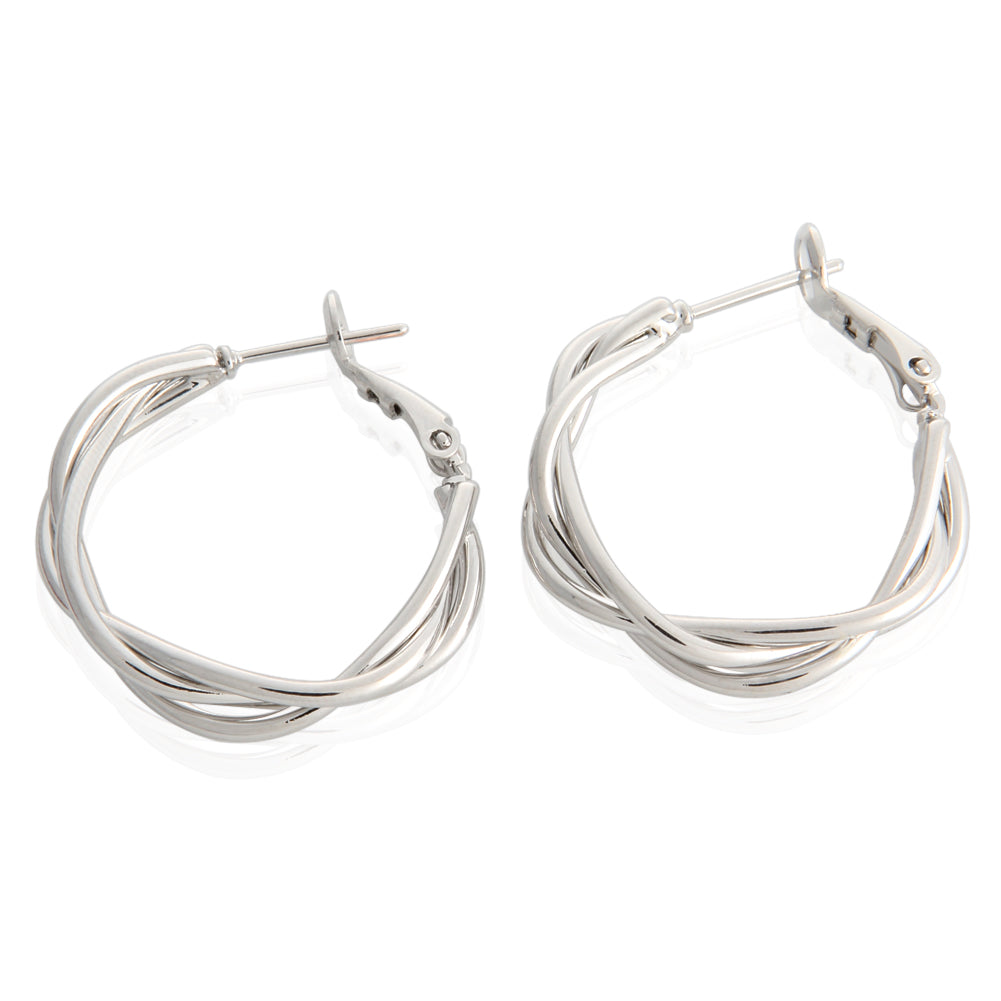 Twisted Dangle Hoop Earrings BTS Same style