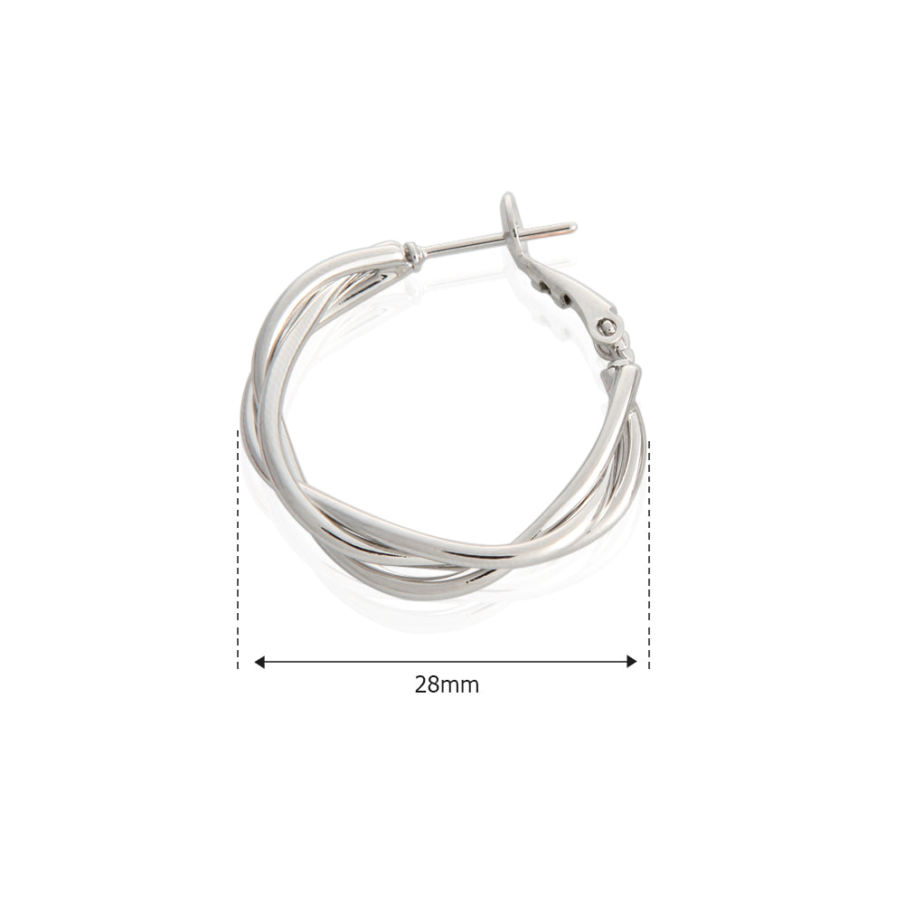 Twisted Dangle Hoop Earrings BTS Same style