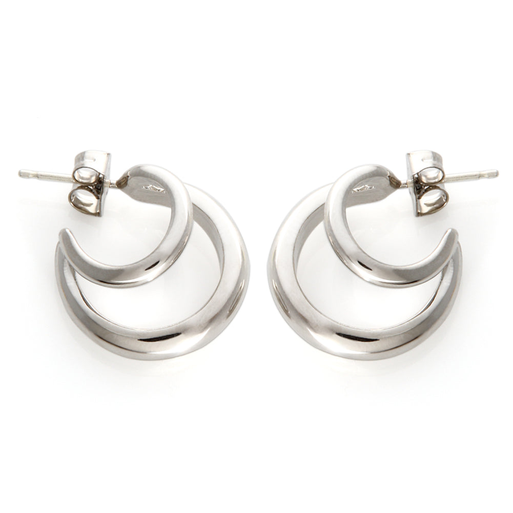 Double Split Huggie Hoop Earrings