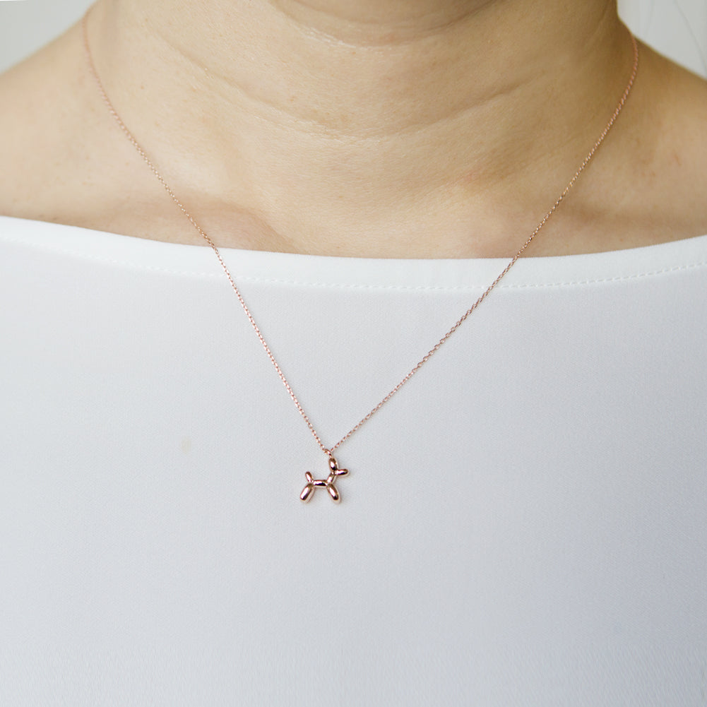 925 Sterling Silver Balloon Dog Necklace
