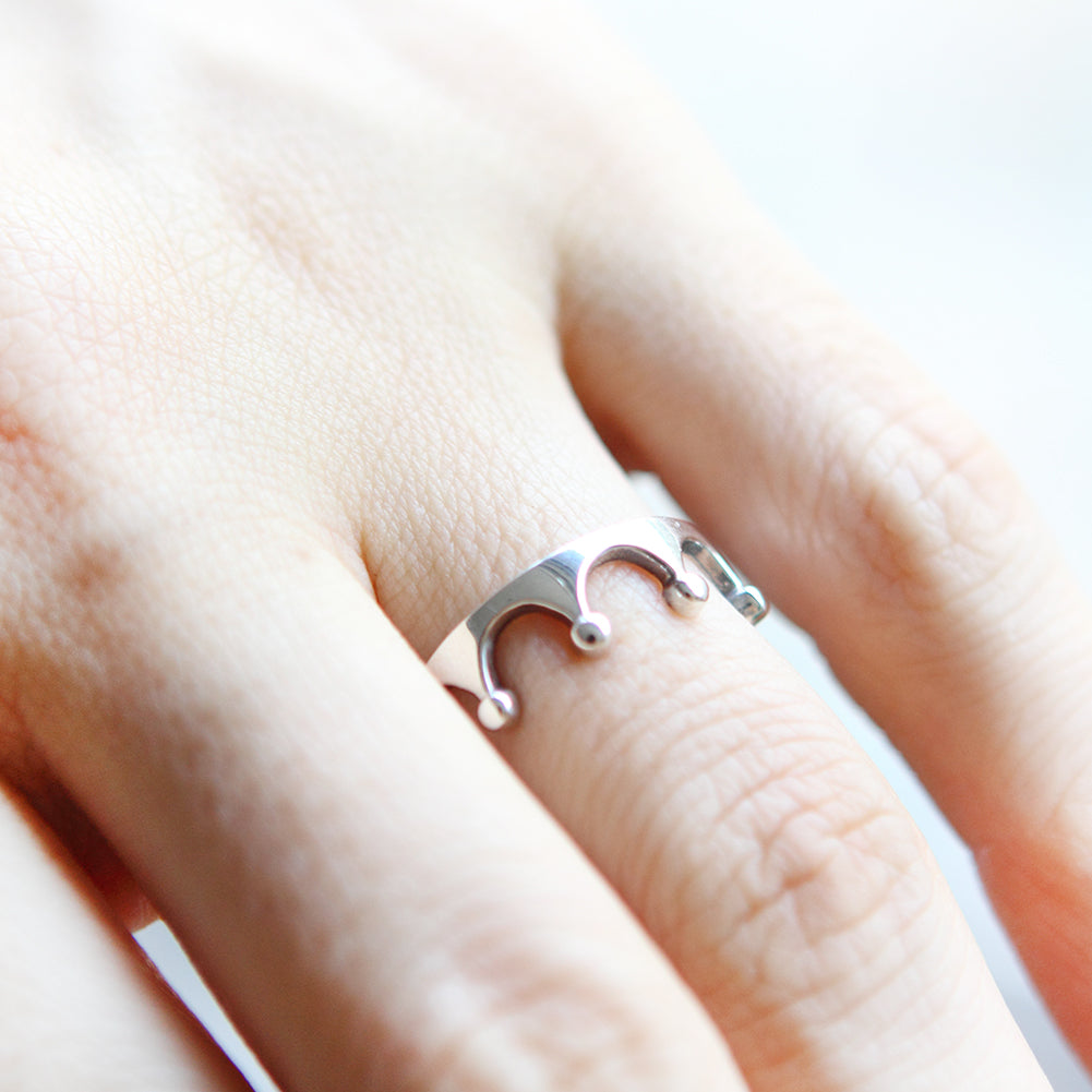 Simple Crown Ring in sterling silver