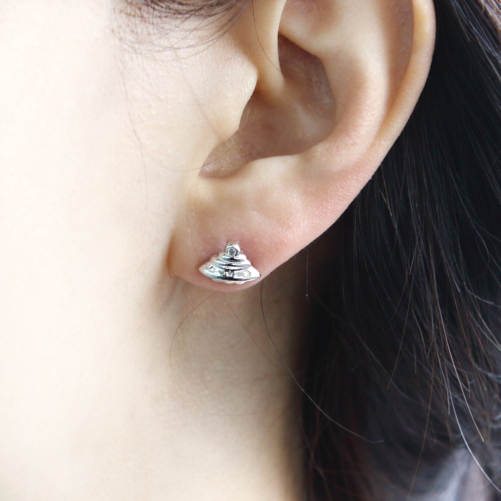 Tiny Opal Astronaut Earrings