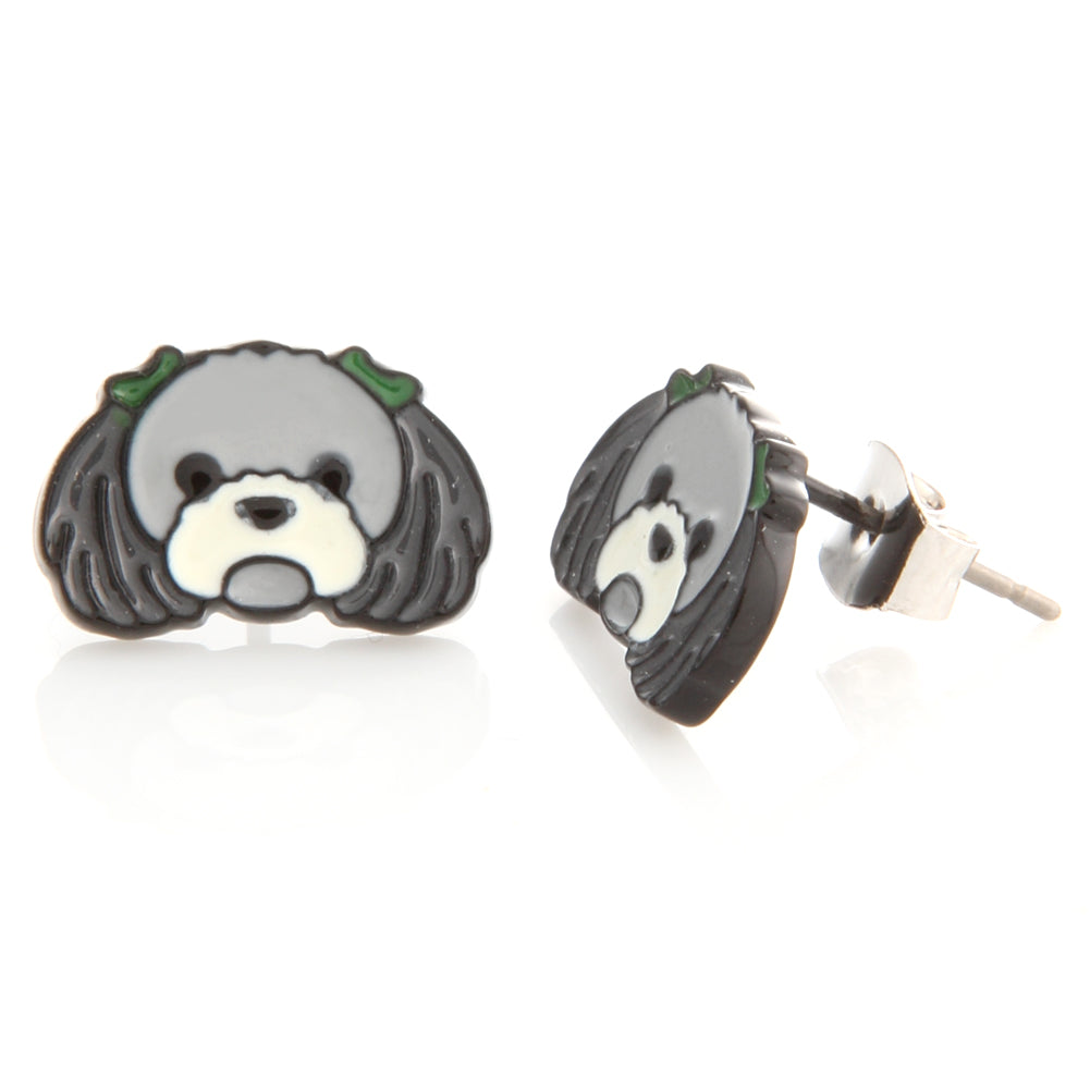 Shih Tzu_Puppy Dog Stud Earrings