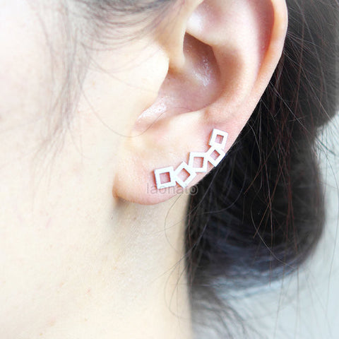 Leaf Ear Climber, pin earrings