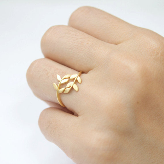 Gold leaf ring