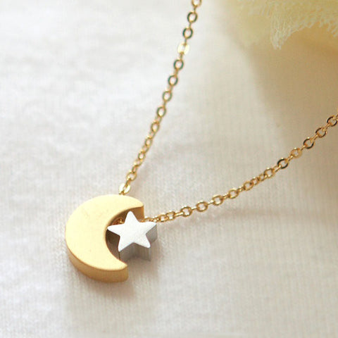 3 Mixed Color Stars Necklace
