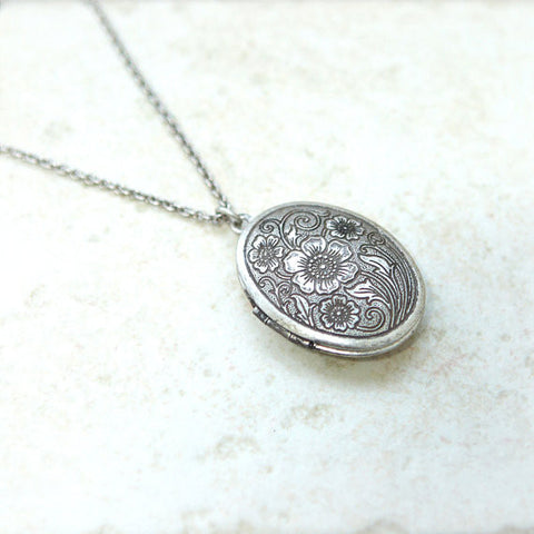 Dandelion locket necklace
