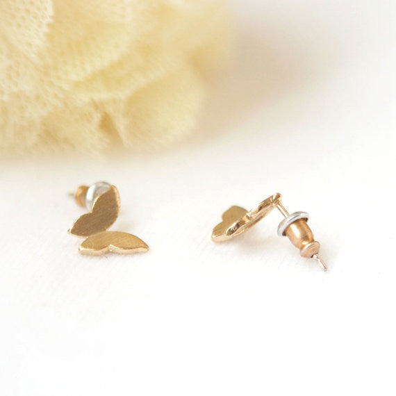 Gold Butterfly Earrings