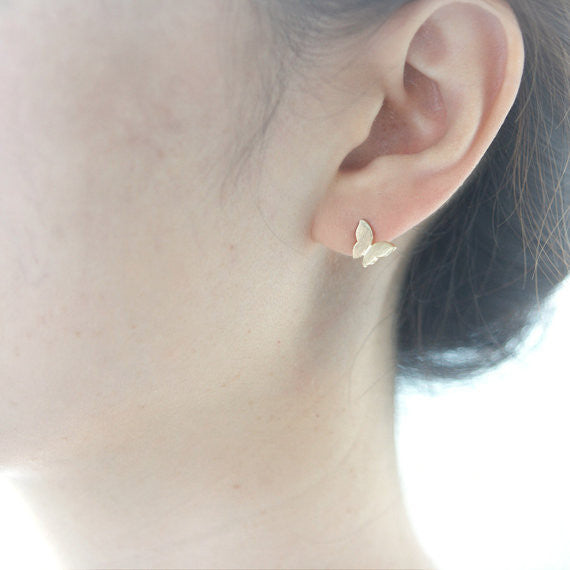 Gold Butterfly Earrings