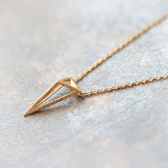 3D Triangle Necklace