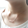 Pink Gold Bar Necklace