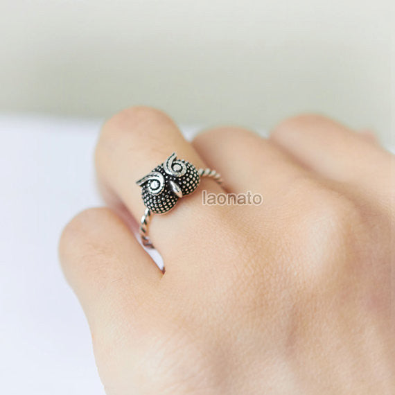 Sterling silver Owl Ring