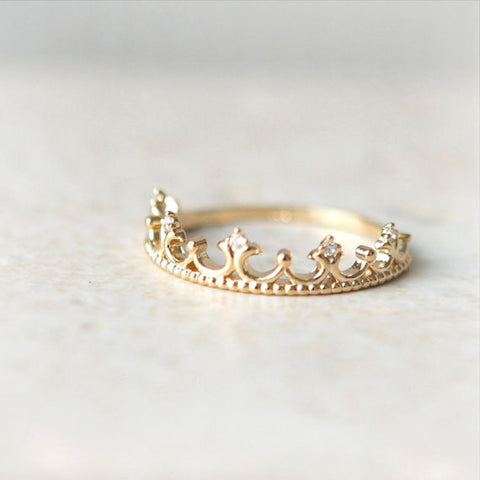 CZ twisted ring in gold plated sterling silver