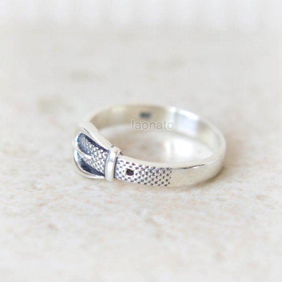 Belt Ring in sterling silver
