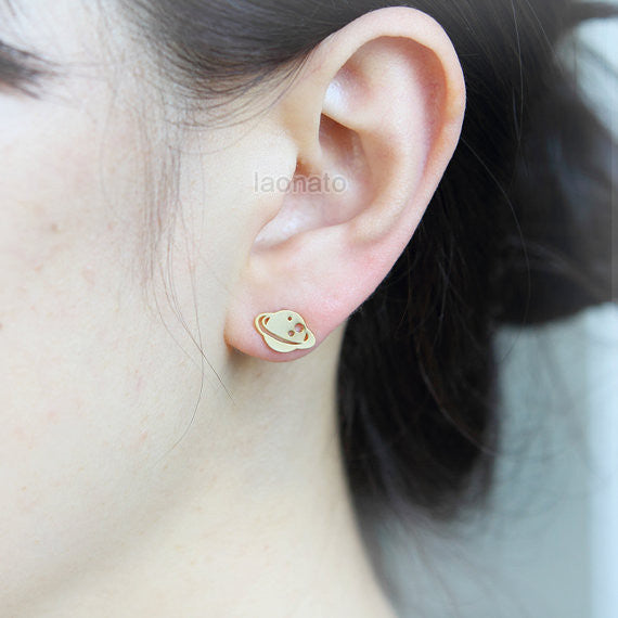 Planet and Rocket Earrings