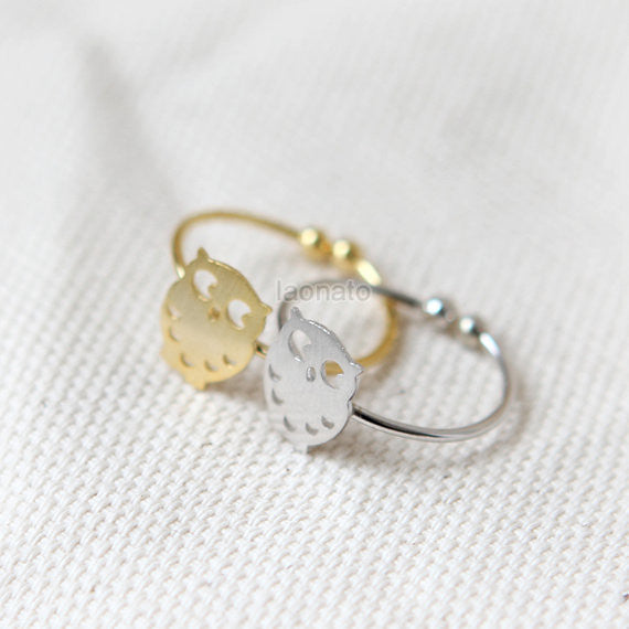 Cute Owl Ring, adjustable ring