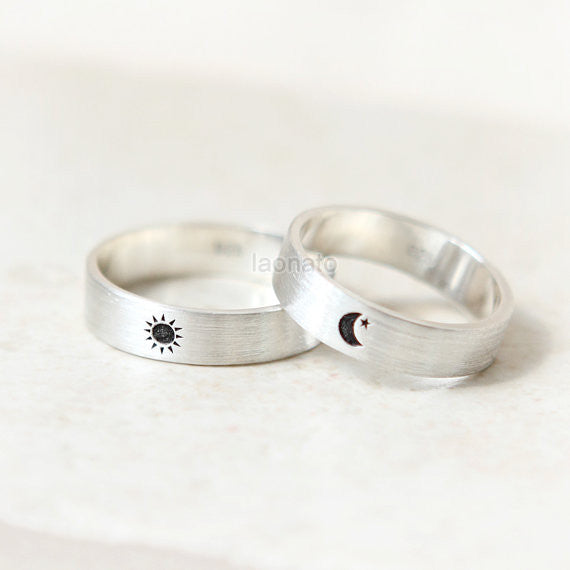 925 Sterling Silver Moon Ring, Crescent Moon Ring, Tiny Moon Ring