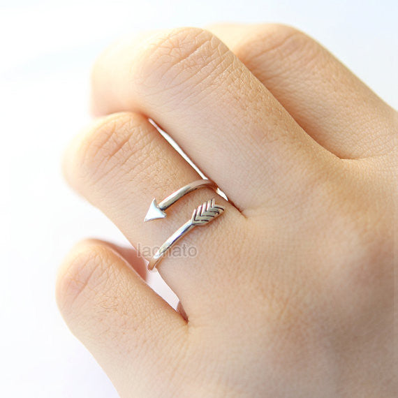 Personalized Arrow Ring in 925 sterling silver