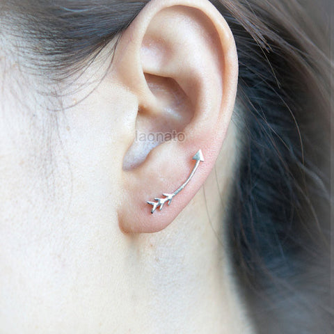 Starburst Ear Climber, pin earrings