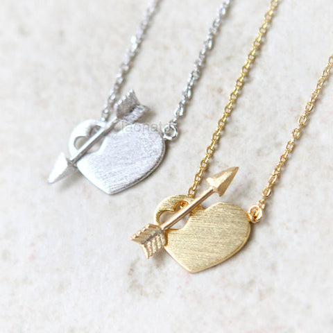 Heart and Love you more Bar Necklace