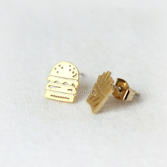 Burger and French Fries Earrings