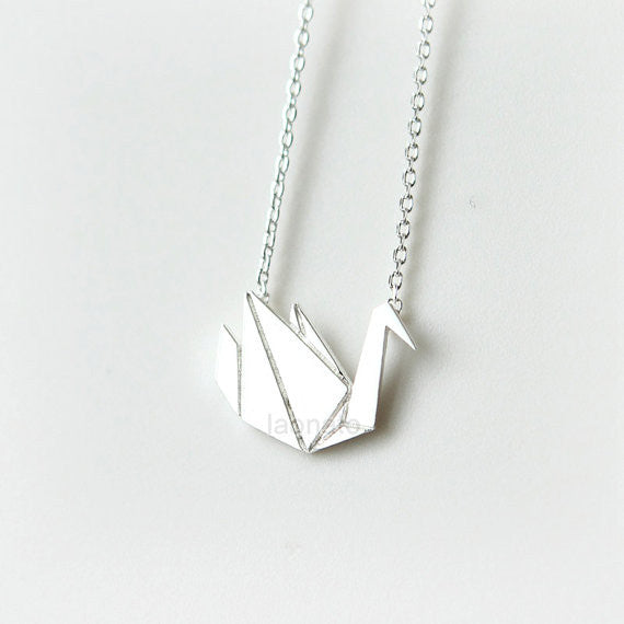 Origami Swan Necklace