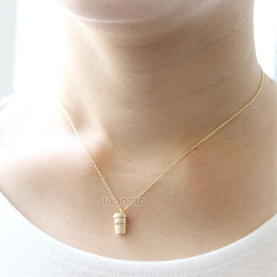 Coffee Cup Necklace