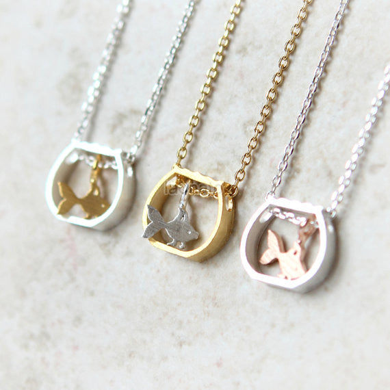 GoldFish in a Fishbowl Necklace