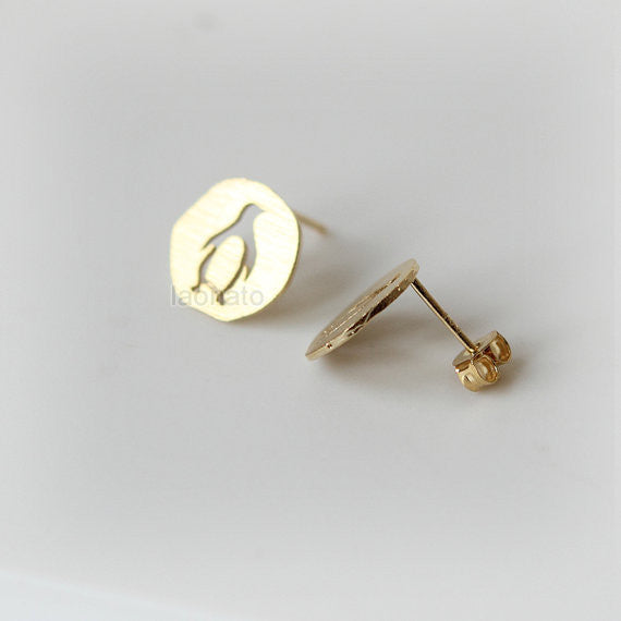 Cutout Penguin Earrings