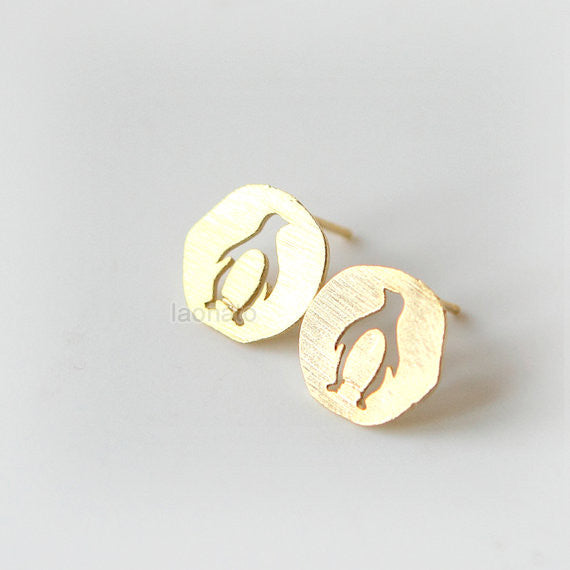 Cutout Penguin Earrings