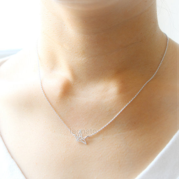 Origami Crane Necklace