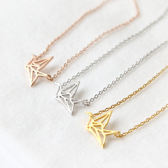Origami Crane Necklace