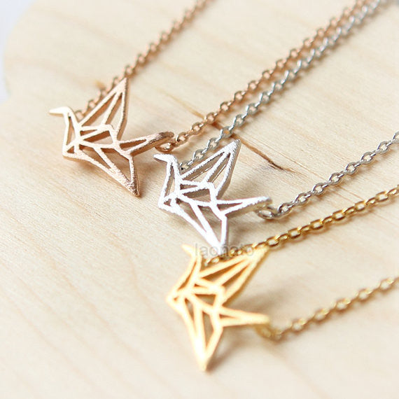 Origami Crane Necklace