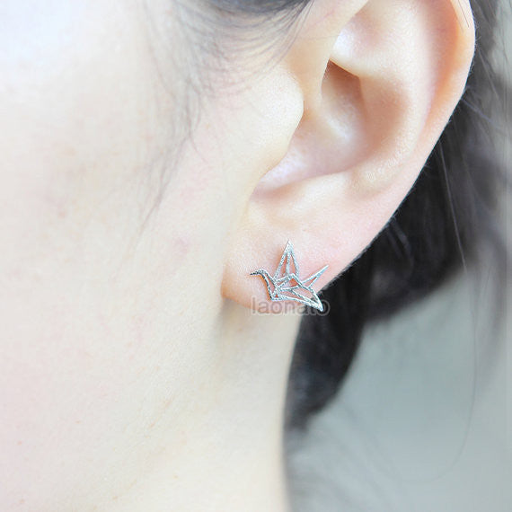 Origami Crane Earrings