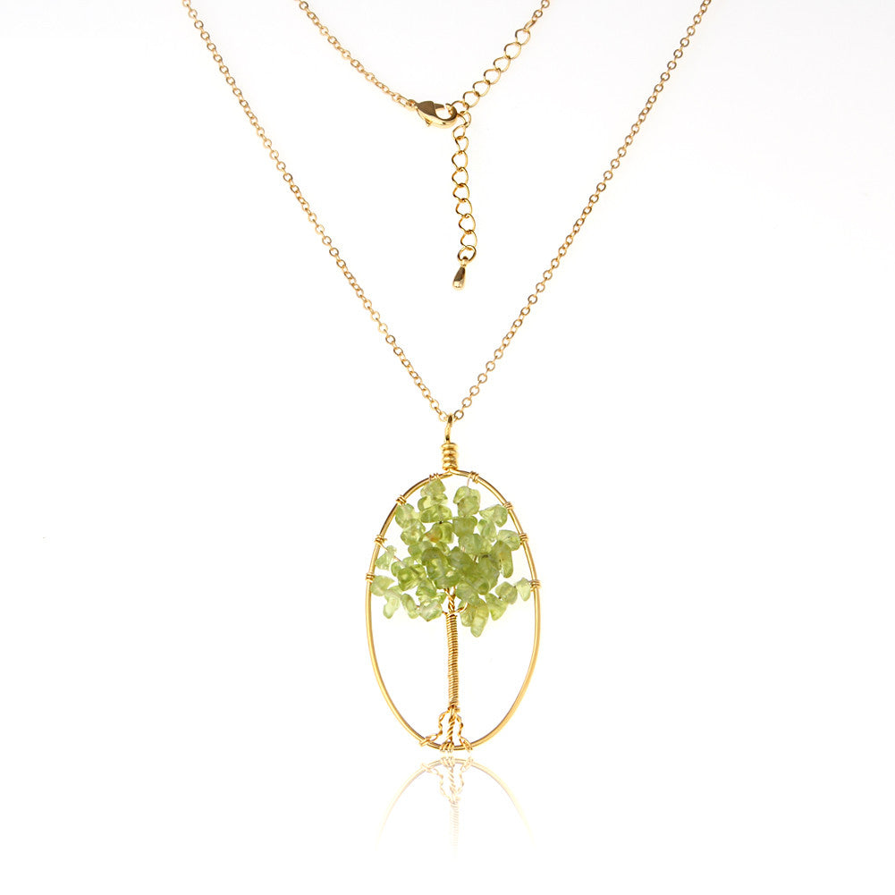Peridot Tree of Life Necklace