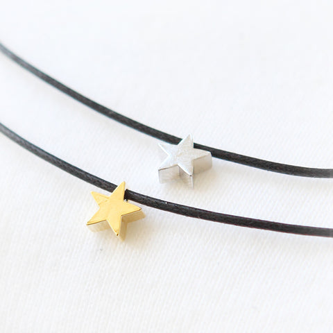 925 Sterling Silver Planet and Star Necklace